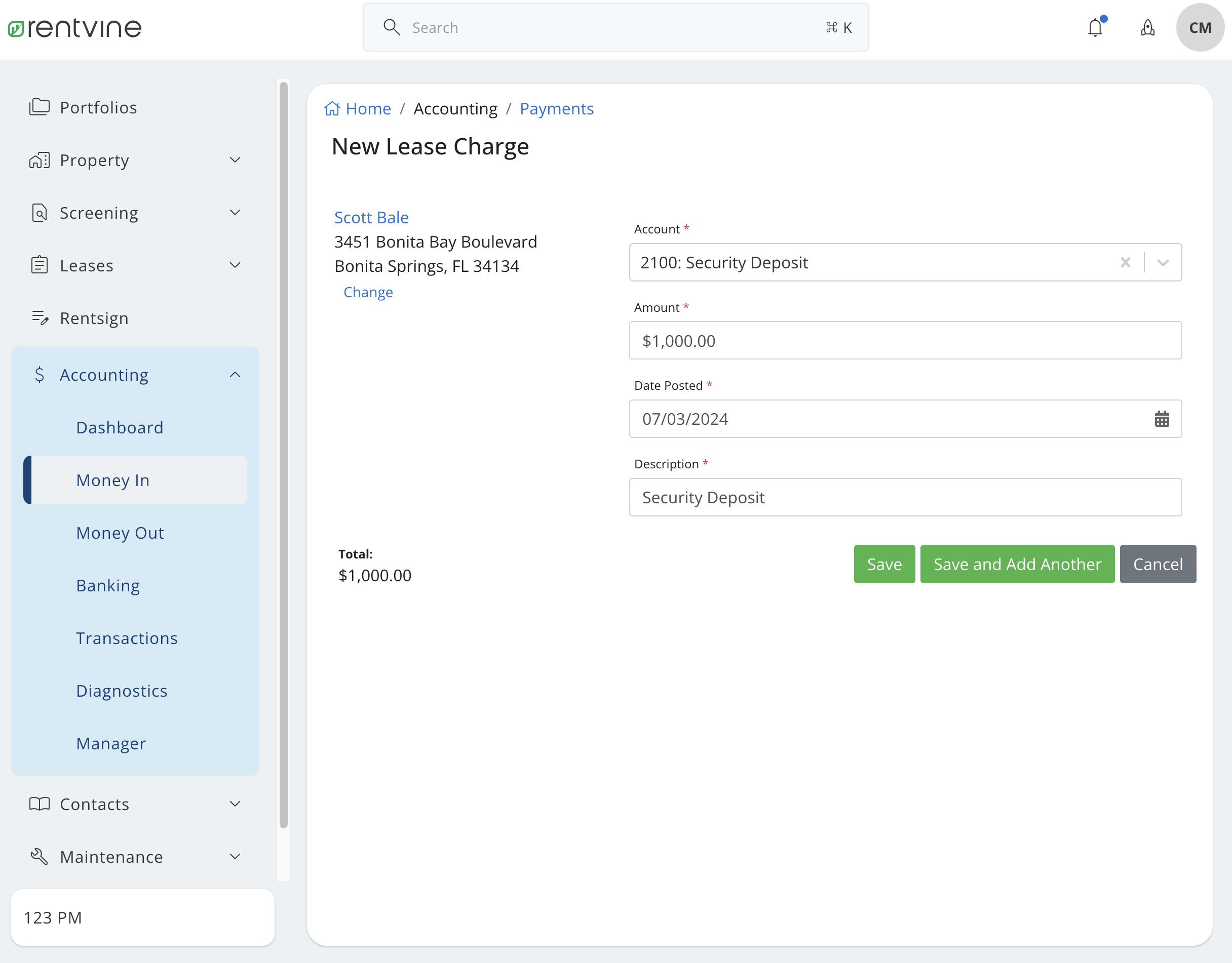 How to Record a Security Deposit